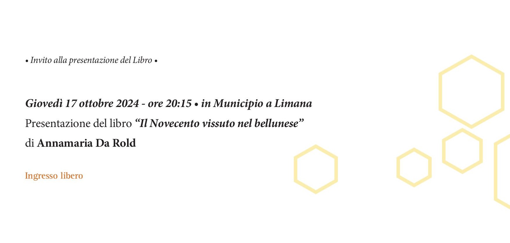 “Il Novecento vissuto nel bellunese” di Annamaria Da Rold